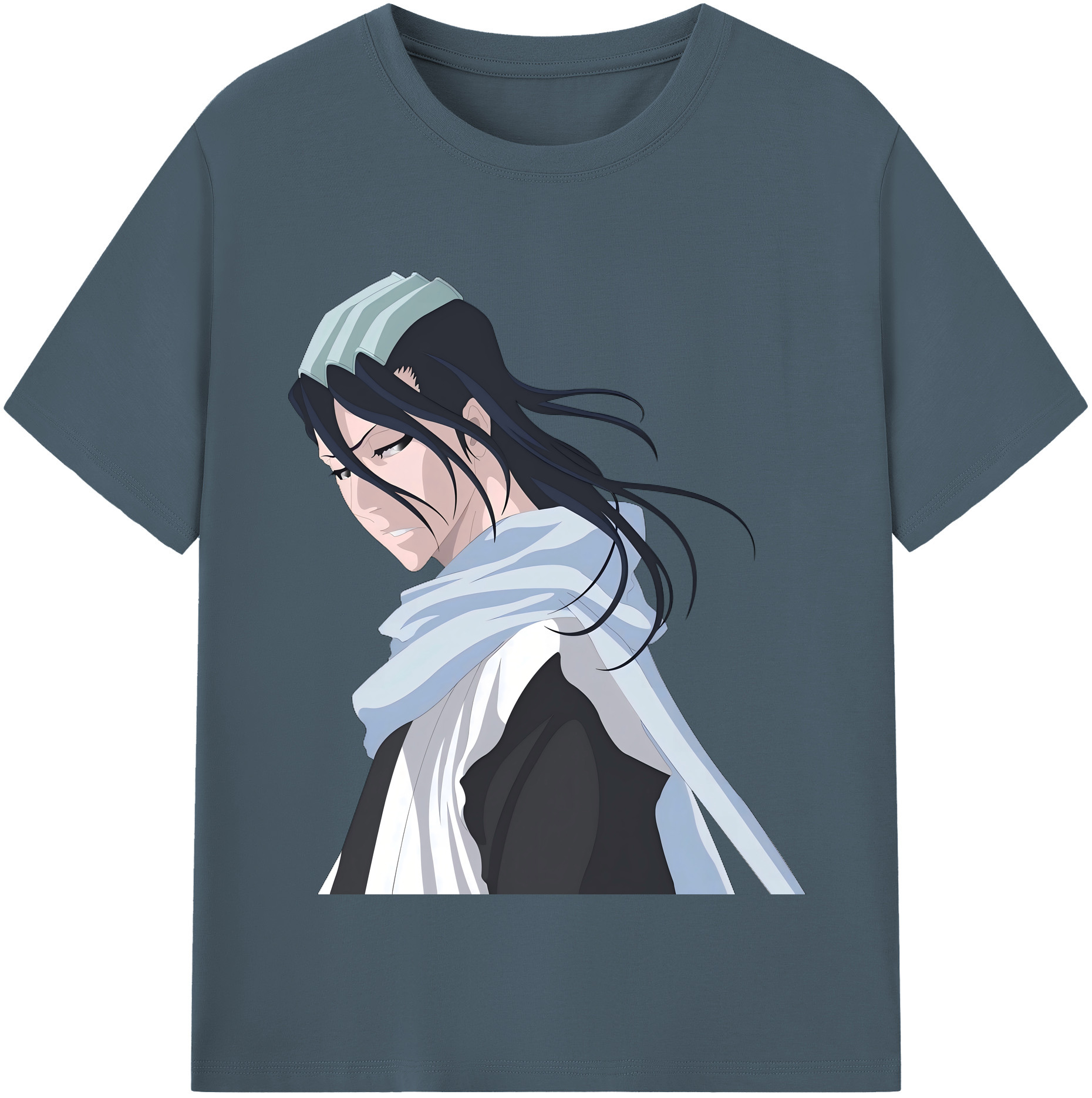 （画像用） ブリーチ くちき びゃくや BLEACH Kuchiki Byakuya 綿100％半袖Tシャツ（フロントプリント）